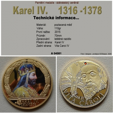 Medaile “Karel IV, 1316 -...