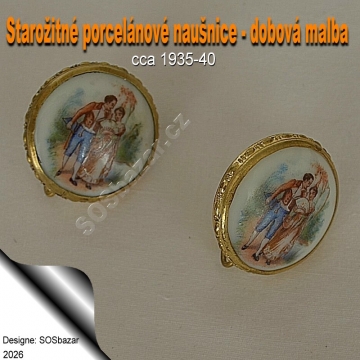 Náušnice porculánové - Art...